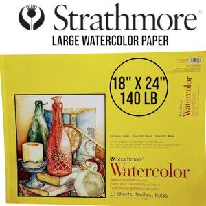NEW Strathmore LARGE 300 Series Watercolor Pad Cold Press 18"x24" 12 Paper Art S